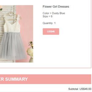 Flower Girl Dress, Size 6